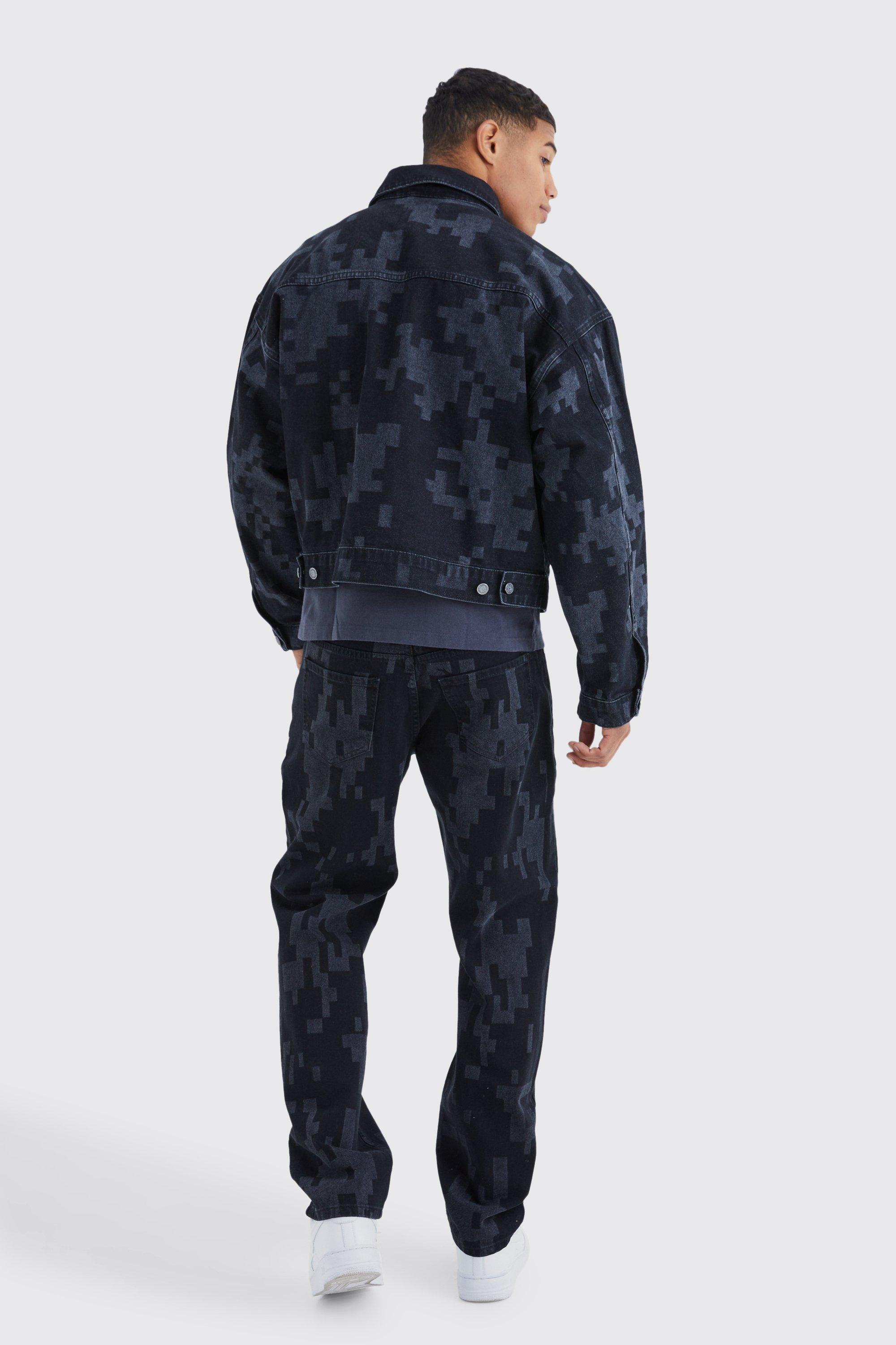 Veste en jean online camouflage homme